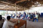 ประชุมประชาคมหมู่บ้าน เรื่องโครงการชลประทานจันทบุรี ถนนทดแทน